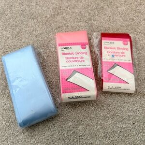 Nique Blanket Binding Trim - Pink and Light Blue